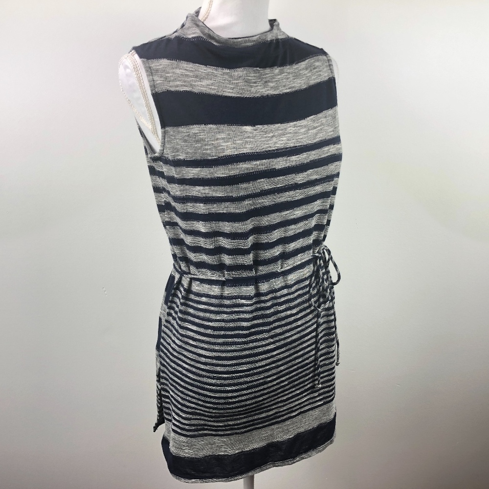 Anthropologie Dolan Blue & Gray Striped Tunic S